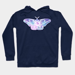 Cool Watercolour Moth white Hoodie